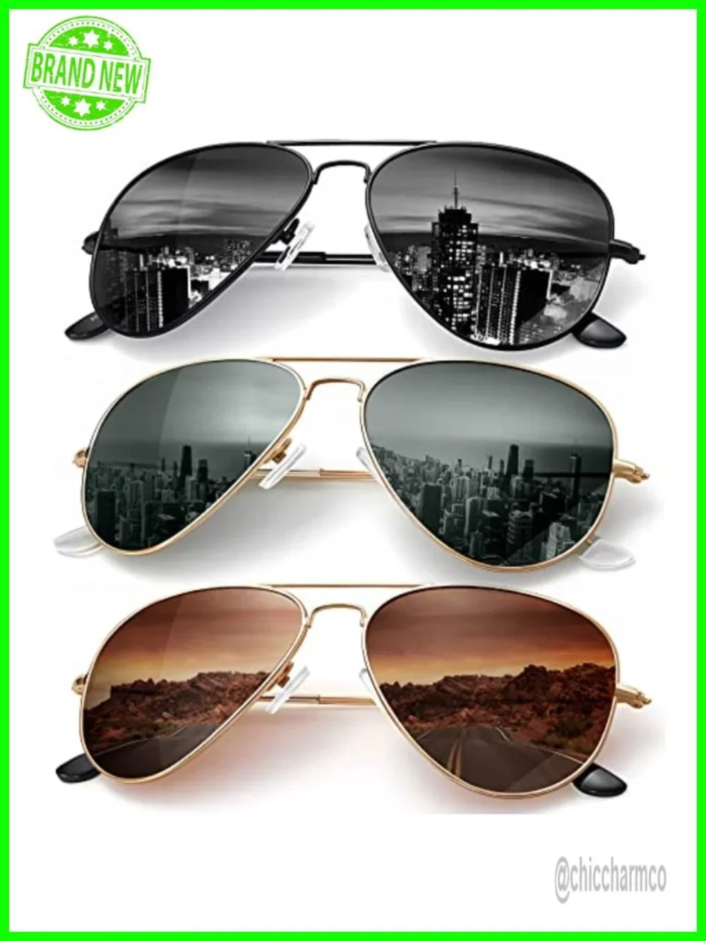 Classic Aviator Sunglasses Polarized UV Protection Driving